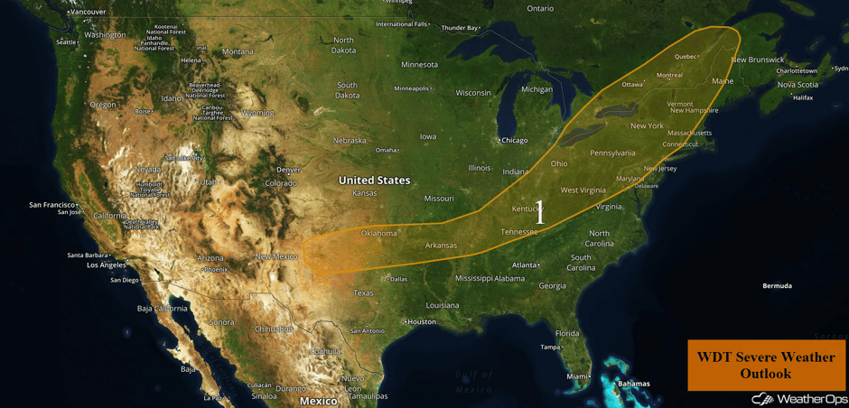 US Hazards for Tuesday, August 22, 2017