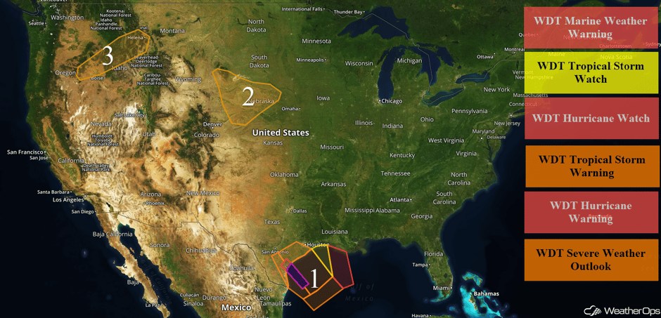 US Hazards Thursday, August 24, 2017