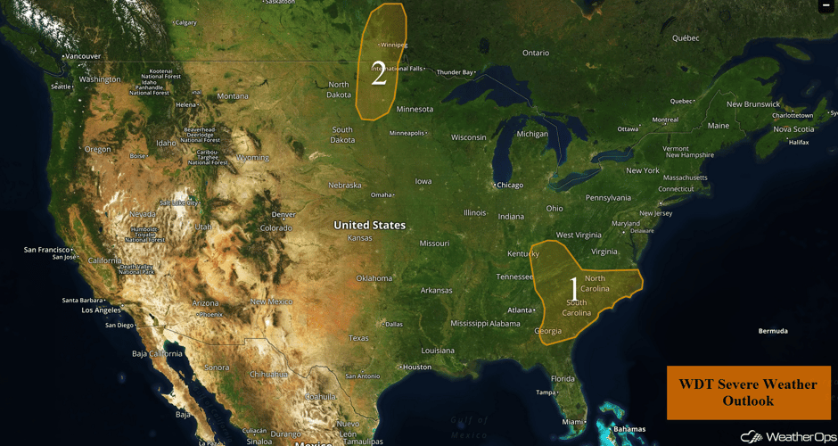 US Hazards for Friday, September 1, 2017