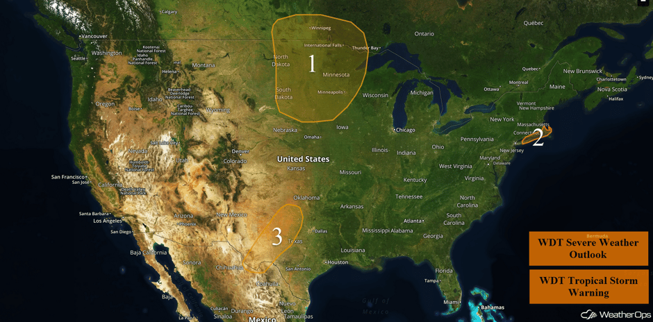 US Hazards for Tuesday, September 19, 2017