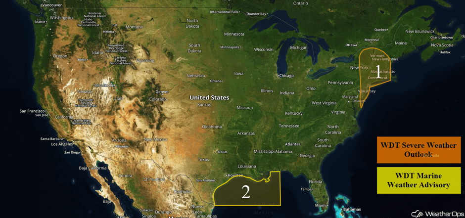 US Hazards for Tuesday, October 24, 2017