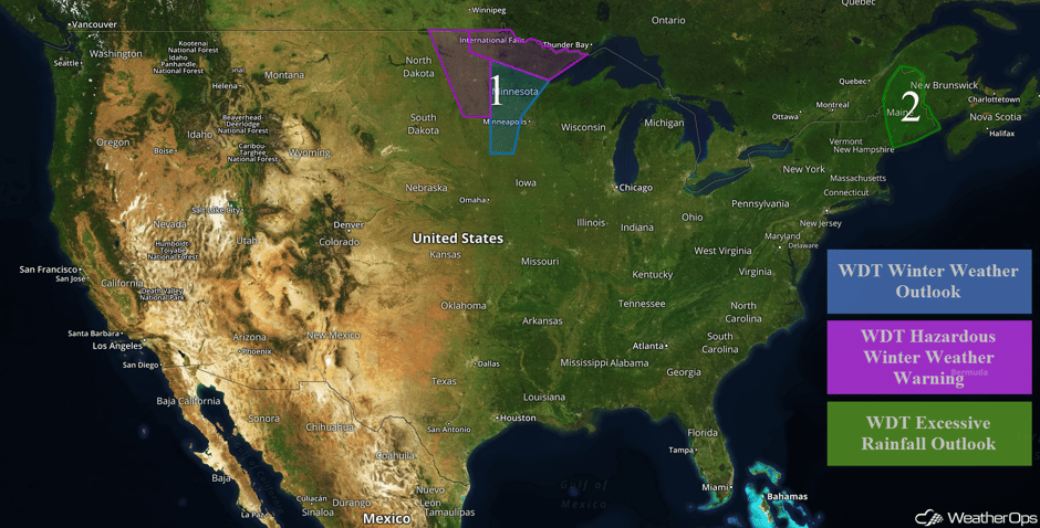 US Hazards for Thursday, October 26, 2017