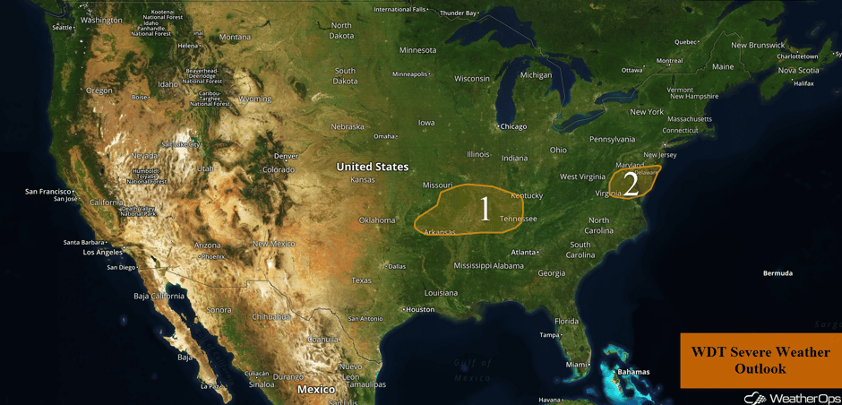 US Hazards for Monday, November 6, 2017