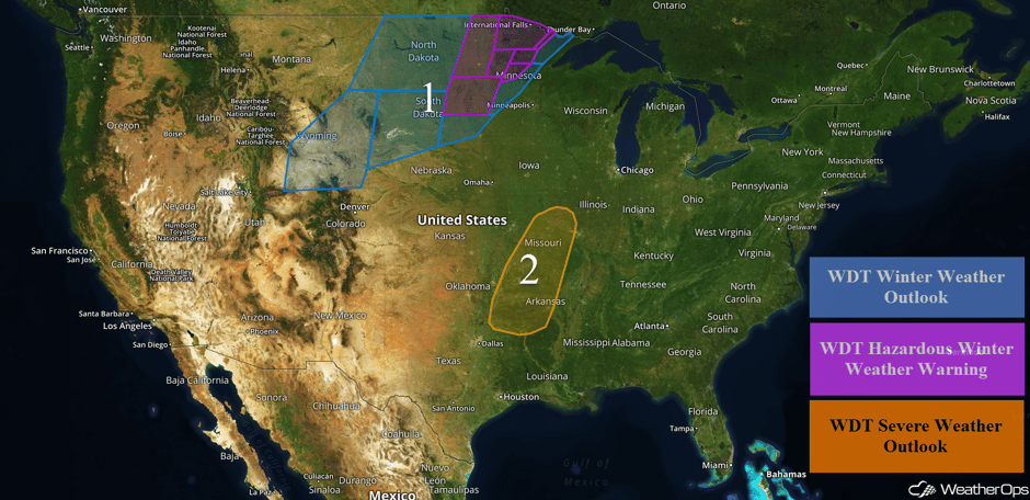 US Hazards for Monday, December 4, 2017