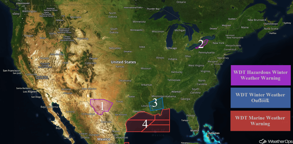 US Hazards for Thursday, December 7, 2017