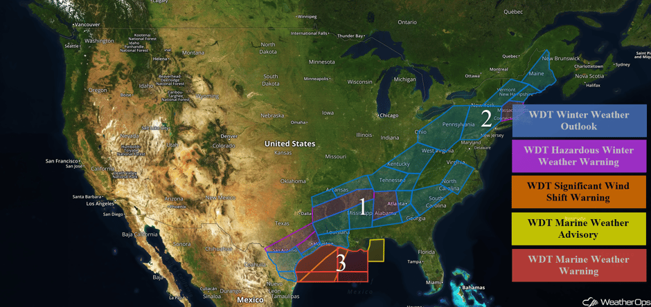 US Hazards Tuesday, January 16, 2018