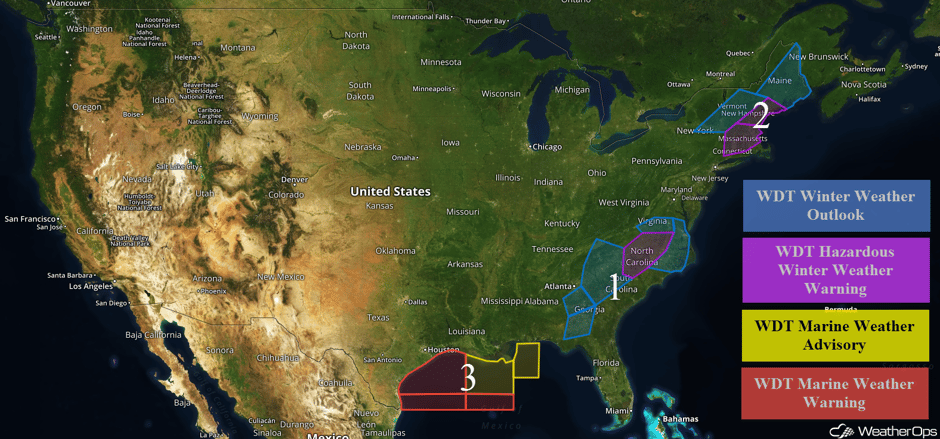 US Hazards Wednesday, January 17, 2018