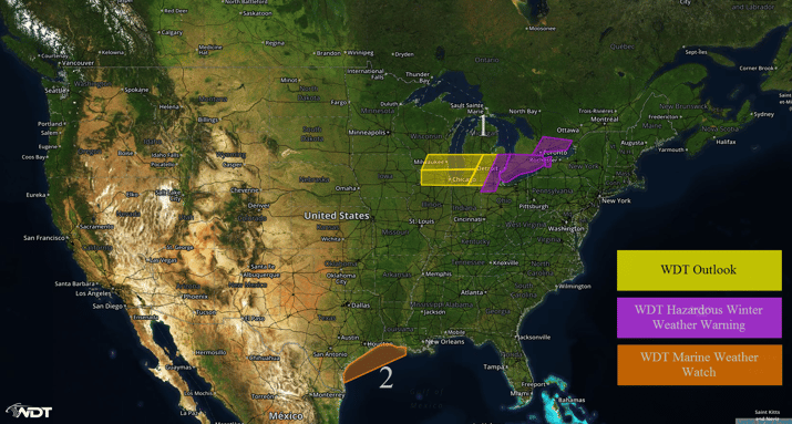 US Hazards Monday, February 29, 2016