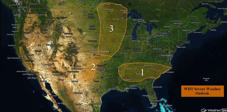 US Hazards for Monday, July 11, 2016