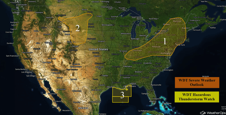 US Hazards for Monday, July 25, 2016