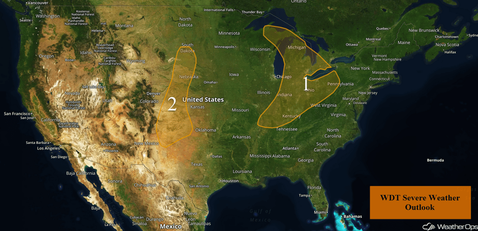 US Hazards for Thursday, August 17, 2017
