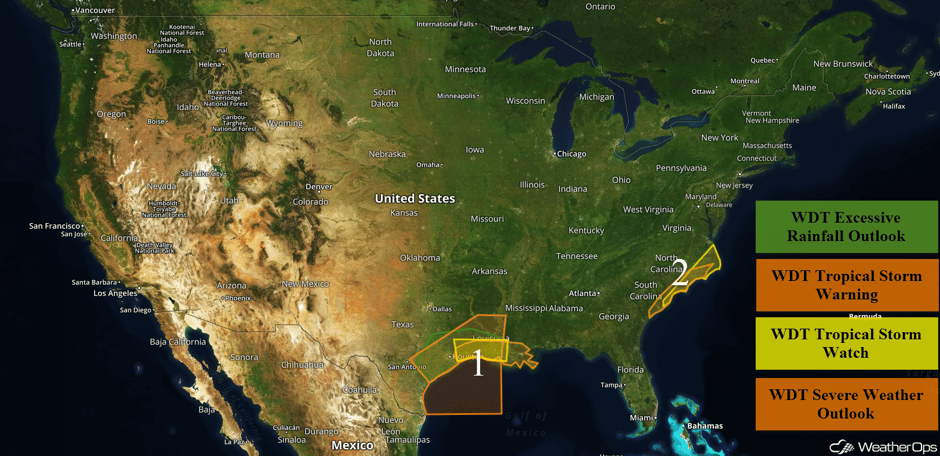 US Hazards Monday, August 28, 2017