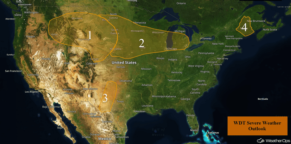 US Hazards for Monday, June 12, 2017