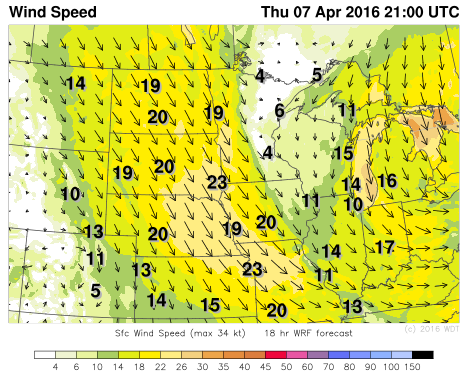 WDT WRF Winds Thursday, April 7, 2016