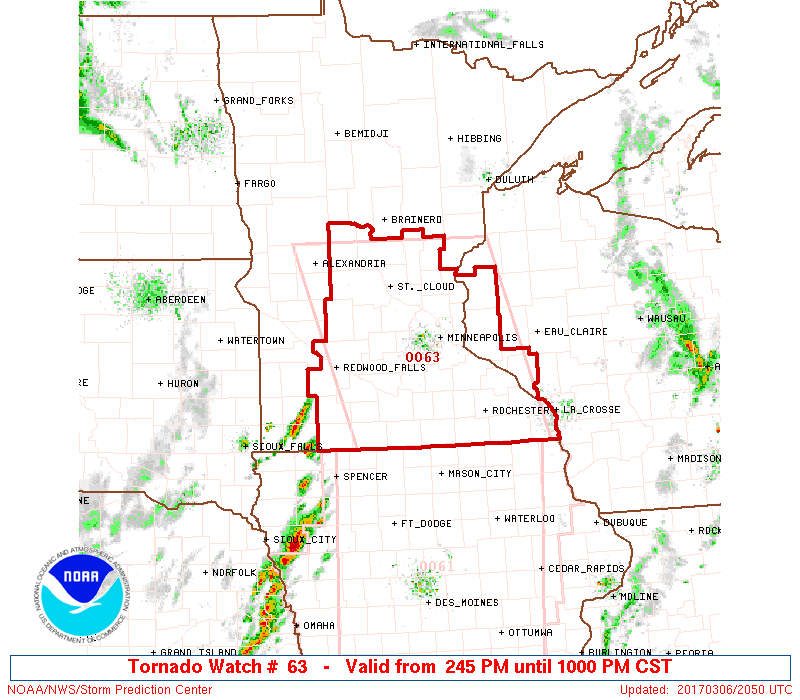Tornado Watch 3/6/17