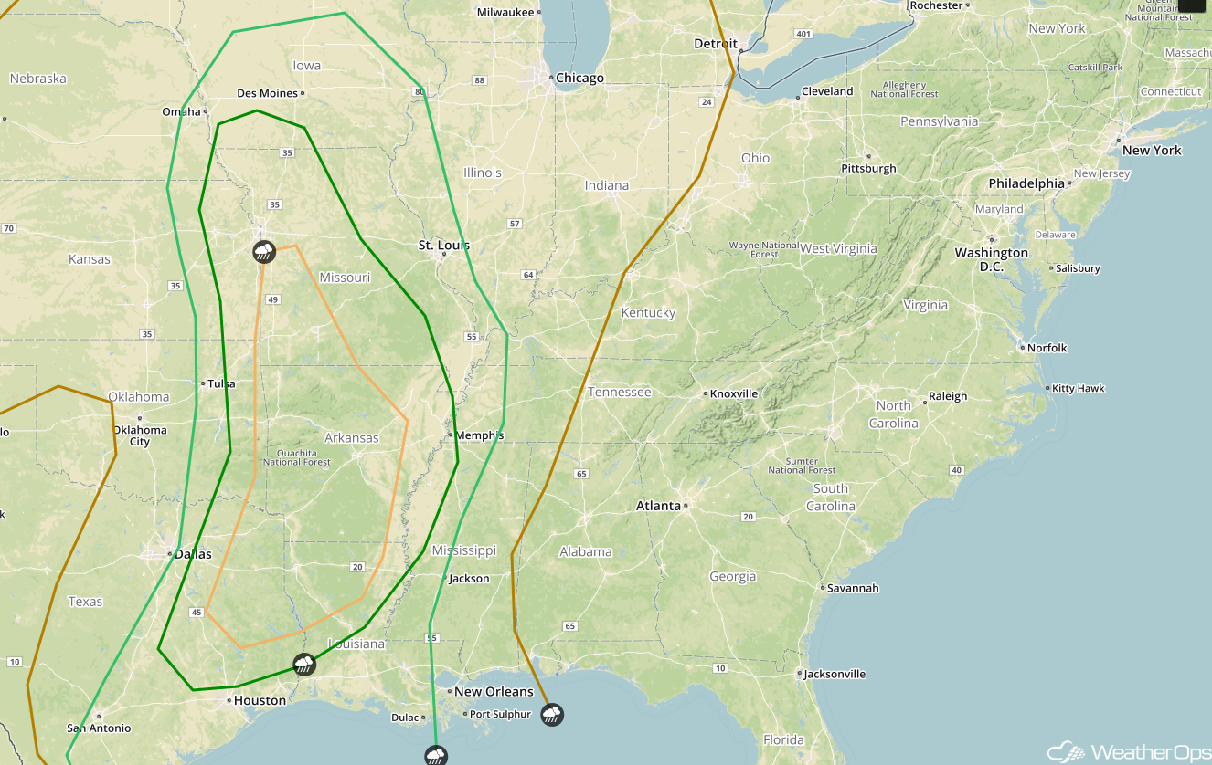 SPC Convective Outlook for Friday, April 13. 2018