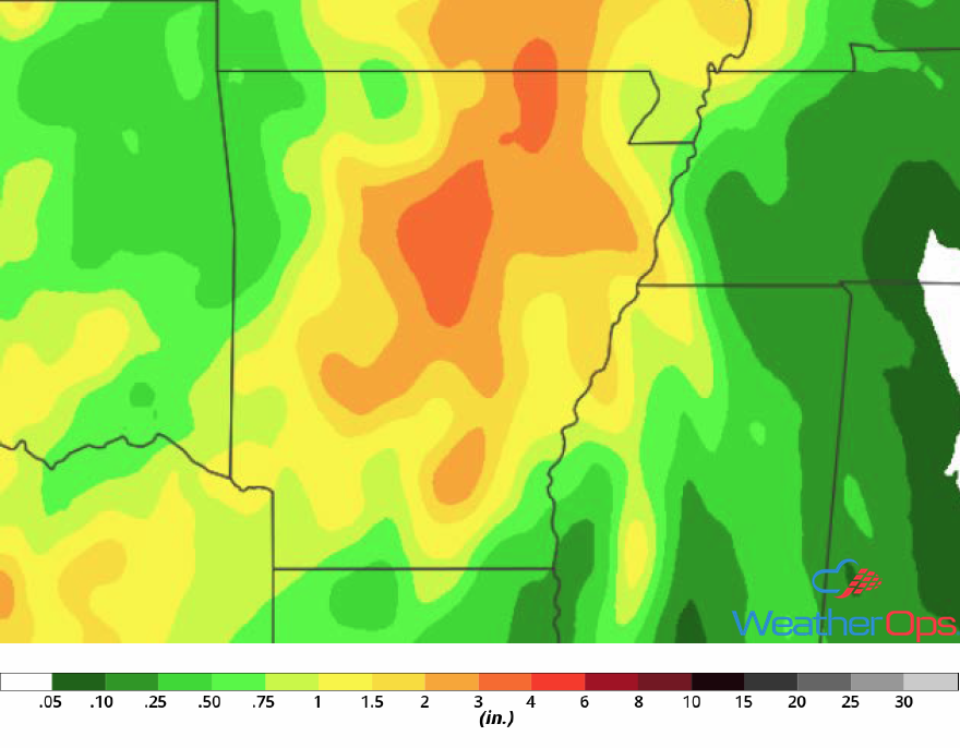 Rainfall Accumulation September 6-8, 2018