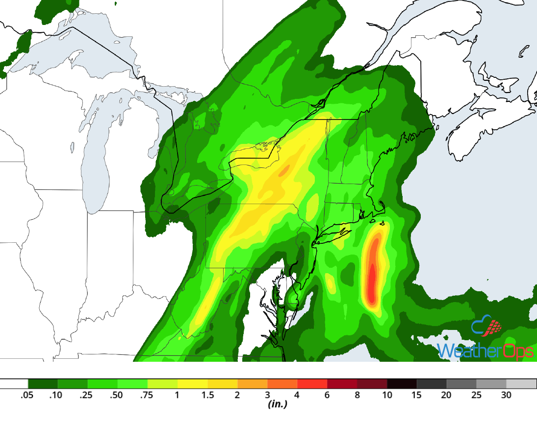 Rainfall Accumulation for Monday, September 10, 2018
