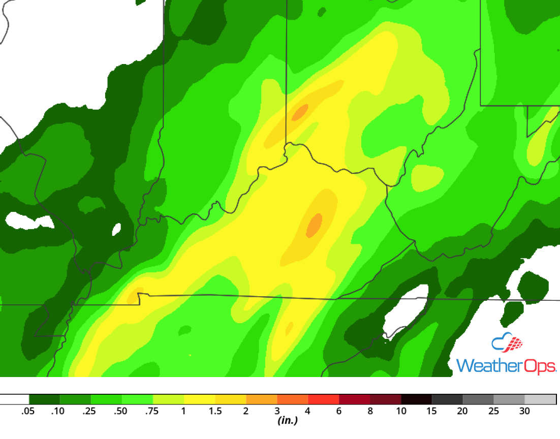 Rainfall Accumulation for Monday, September 24, 2018
