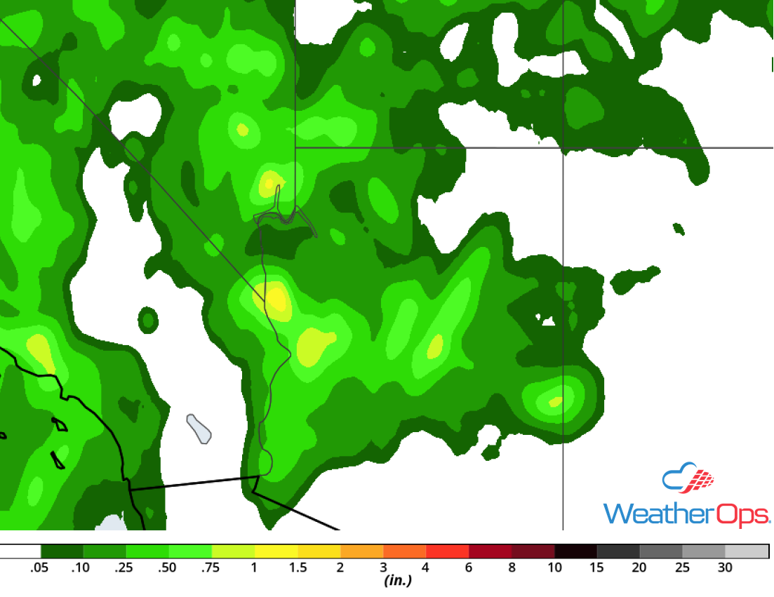 Rainfall Accumulation for Wednesday, October 3, 2018