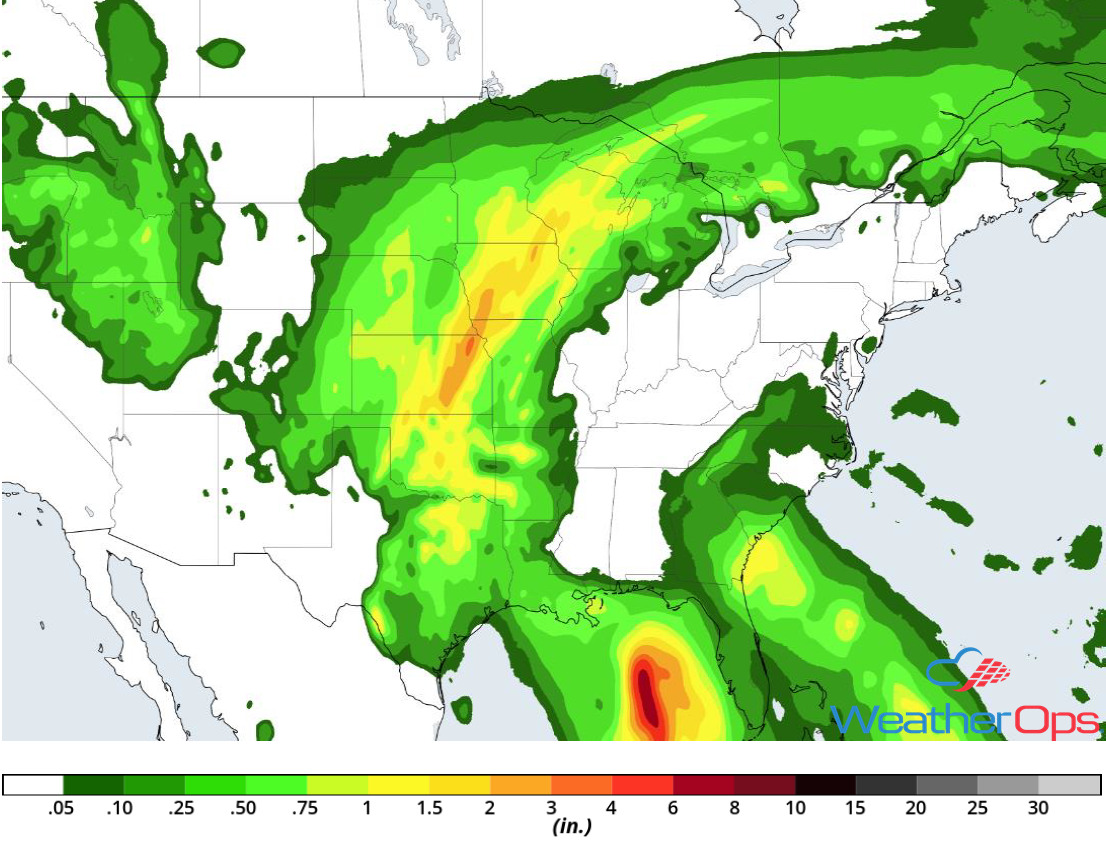 Rainfall Accumulation for Tuesday, October 9, 2018