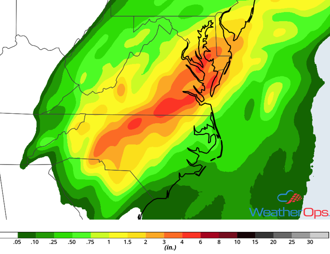 Rainfall Accumulation for Thursday, October 11, 2018
