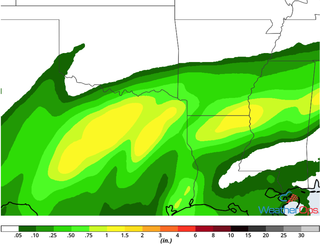 Rainfall Accumulation for Tuesday, October 16, 2018