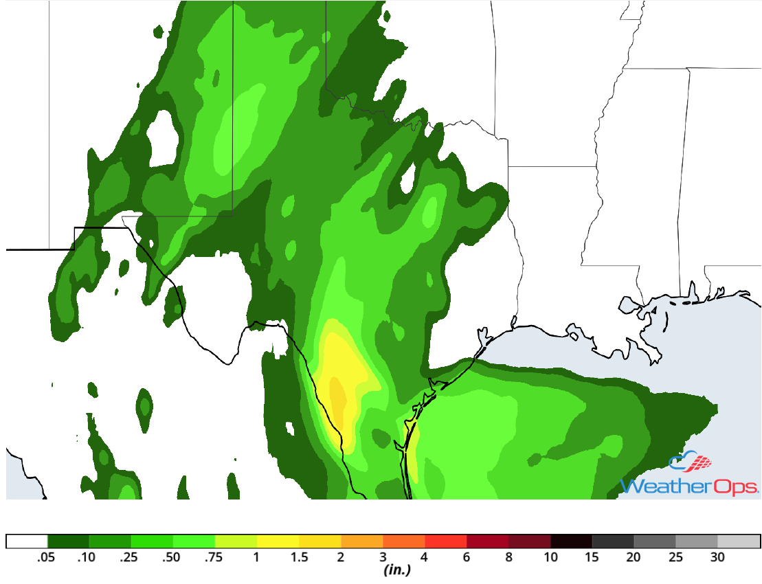 Rainfall Accumulation for Thursday, October 18, 2018