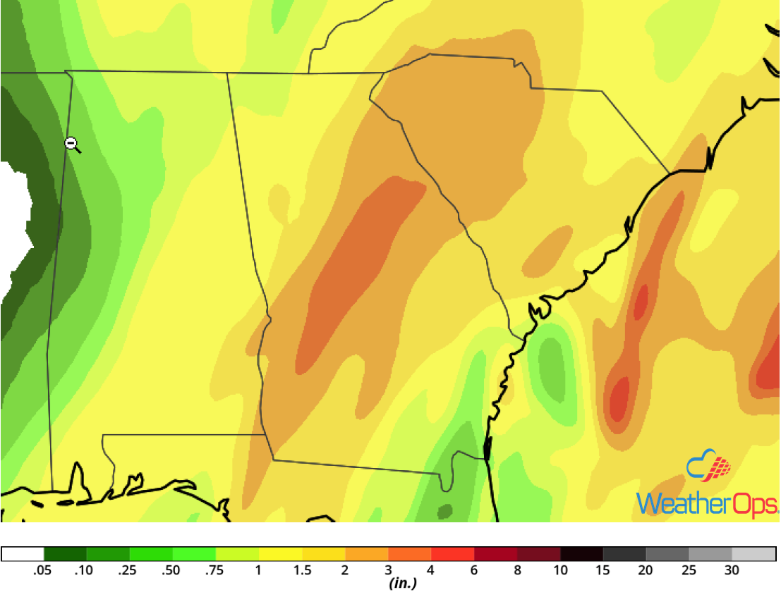 Rainfall Accumulation for Wednesday, November 14, 2018