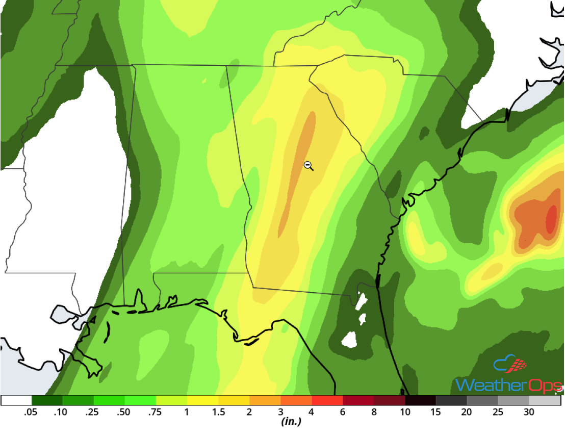 Rainfall Accumulation for Wednesday, November 14, 2018
