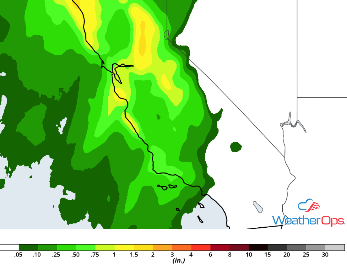 Rainfall Accumulation for Wednesday, November 21, 2018