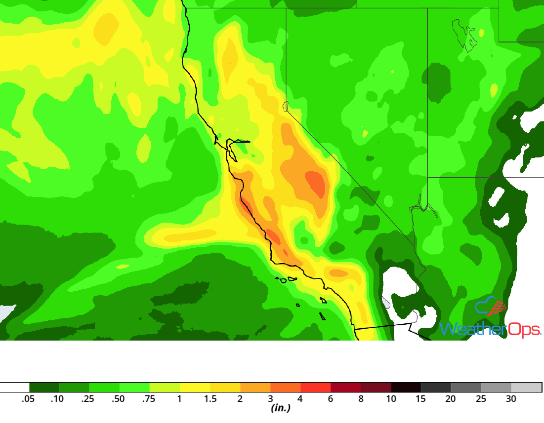 Rainfall Accumulation for Wednesday, November 28, 2018