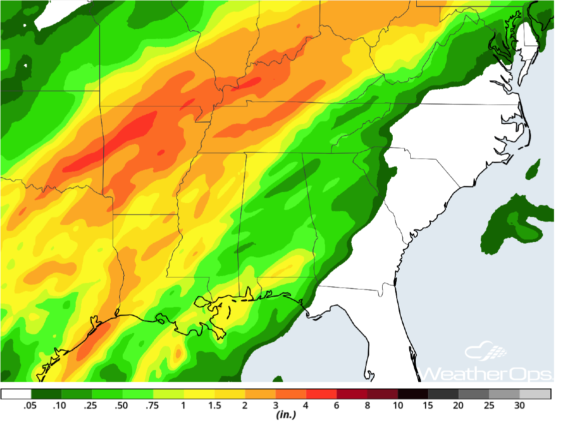 Rainfall Forecast March 27-29, 2018