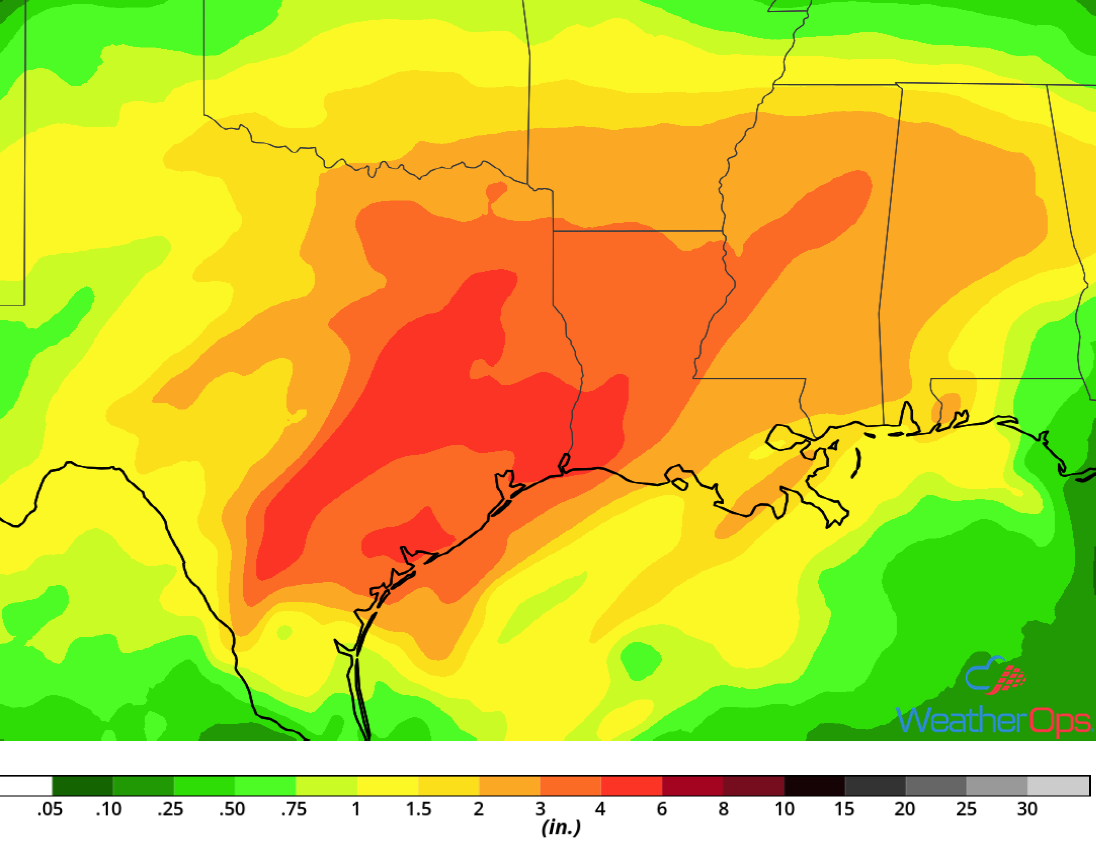 Rainfall Accumulation for December 7-8, 2018