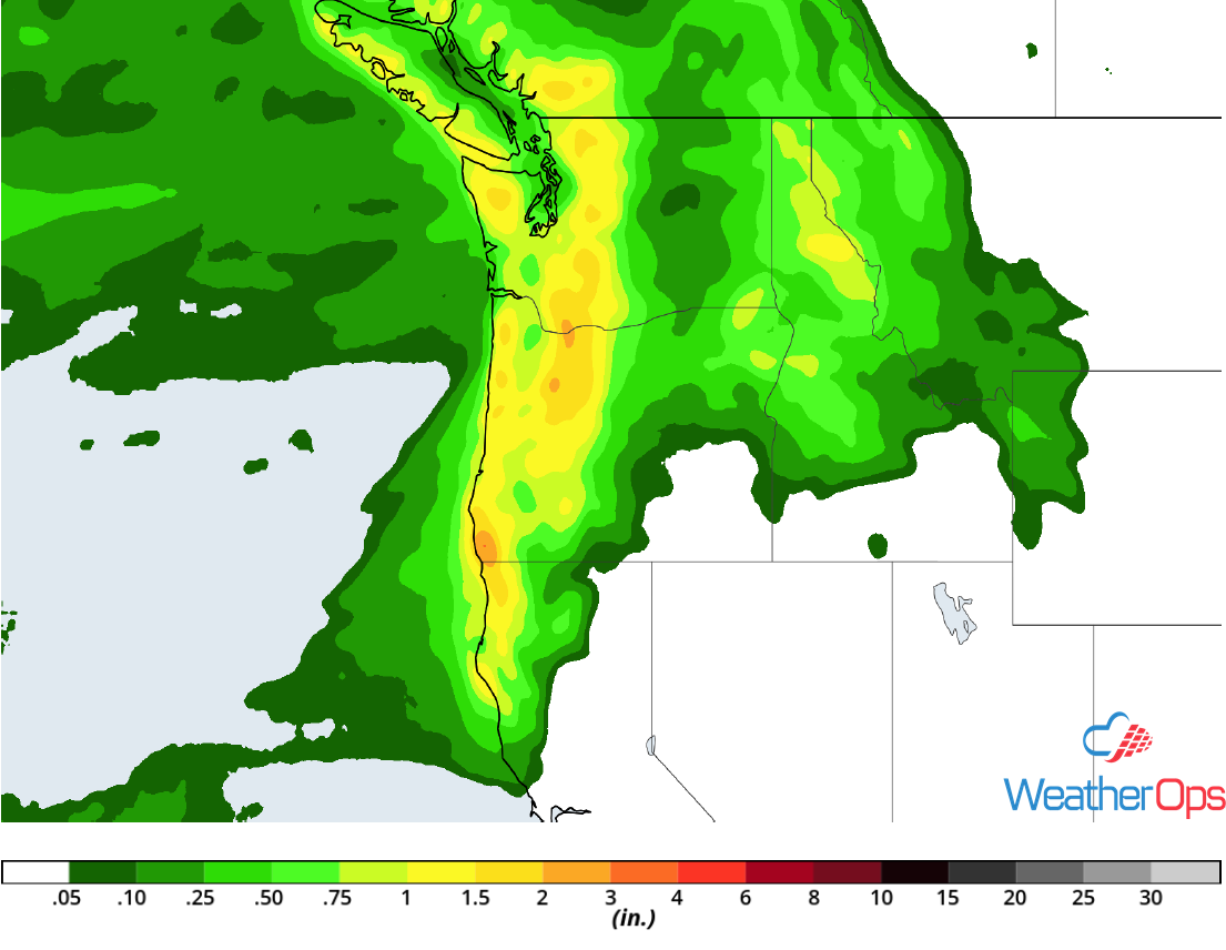 Rainfall Accumulation for Tuesday, December 18, 2018