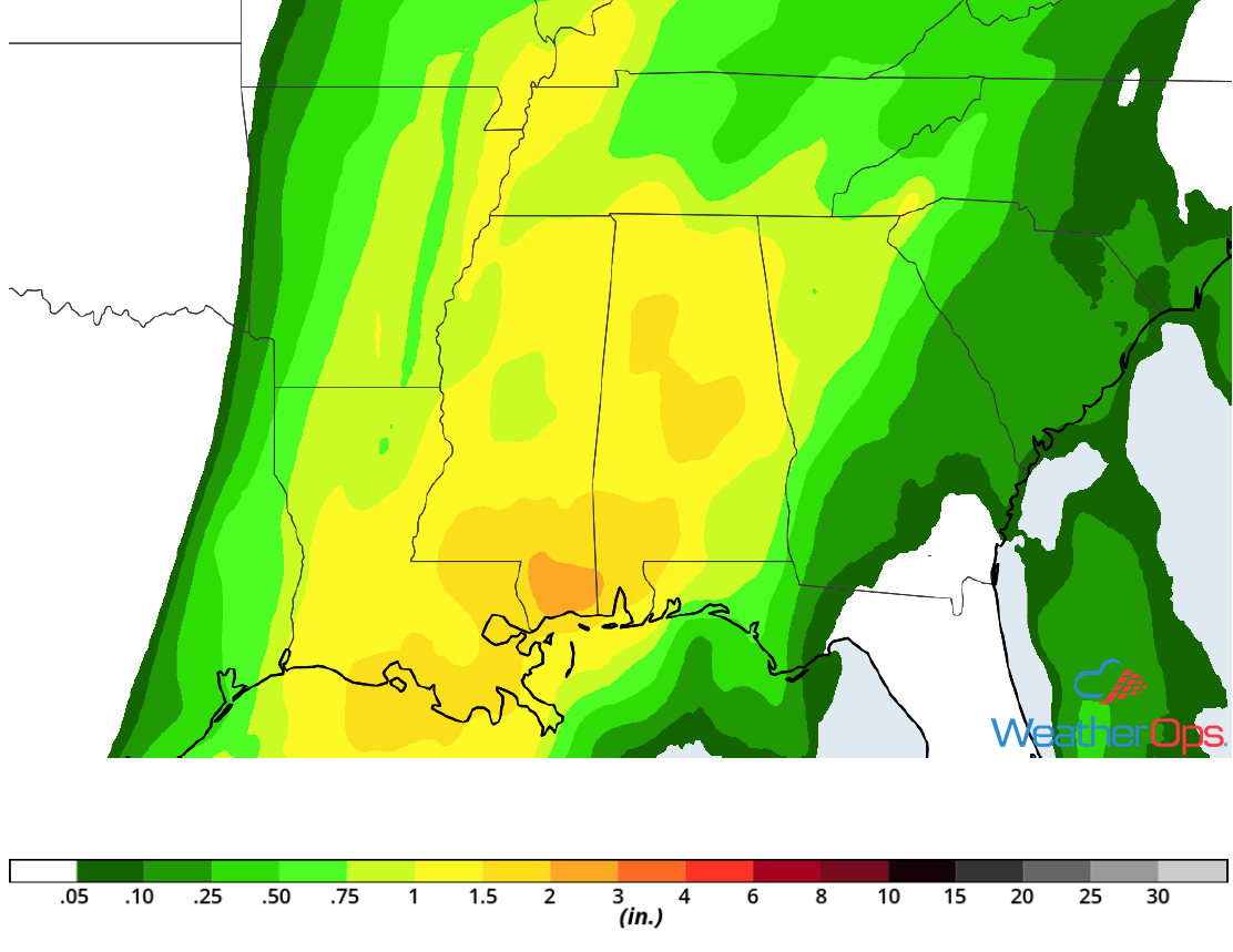Rainfall Accumulation for Thursday, December 27, 2018