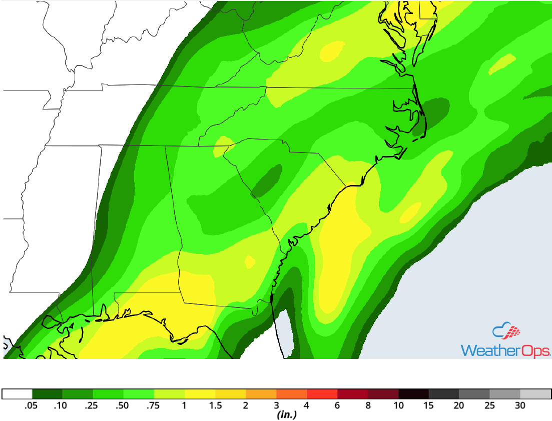 Rainfall Accumulation for Friday, December 28, 2018