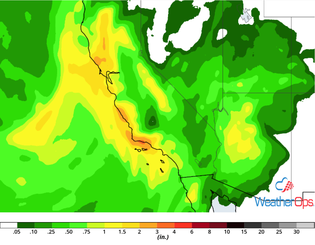 Rainfall Accumulation January 14-16, 2019