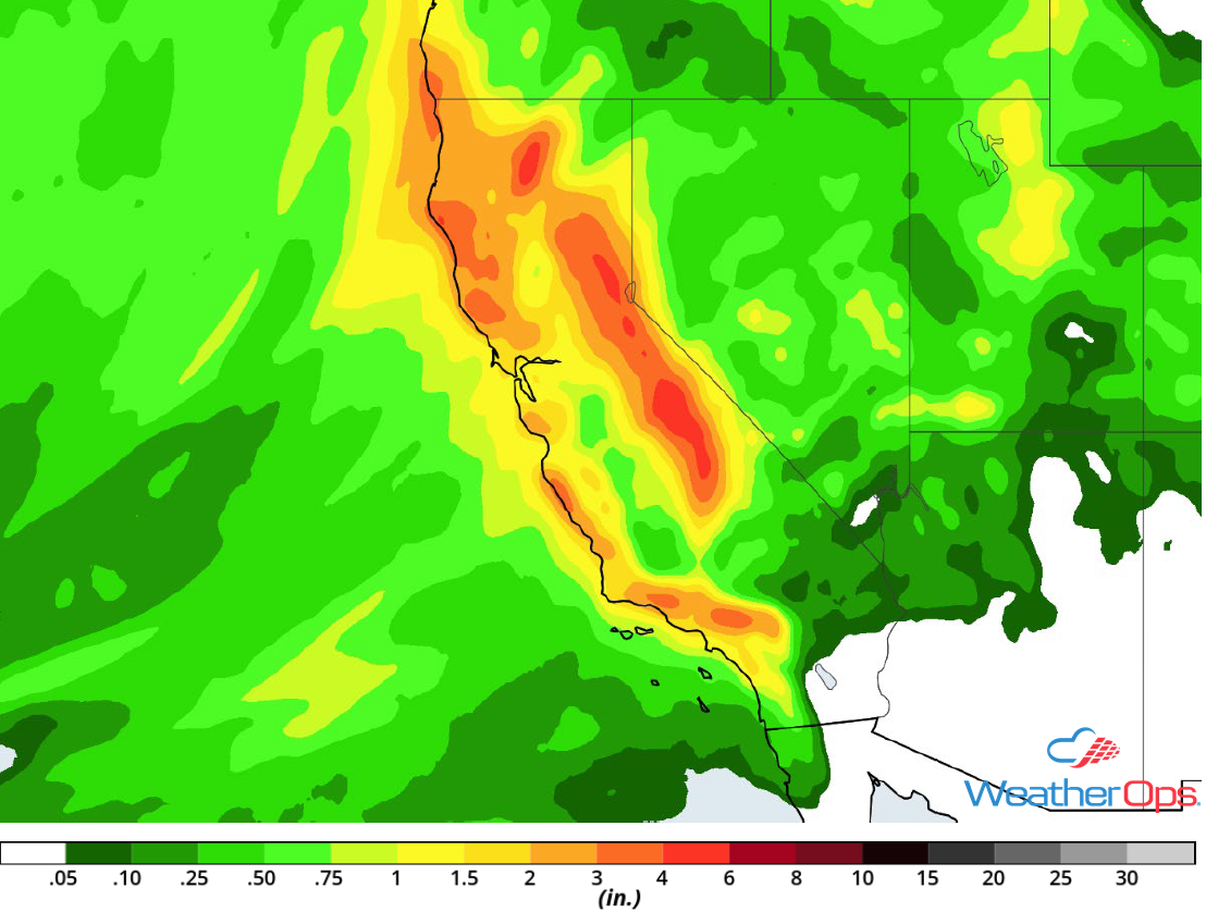 Rainfall Accumulation for January 16-17, 2018