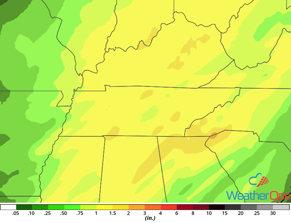 Rainfall Accumulation for Saturday, January 19, 2019