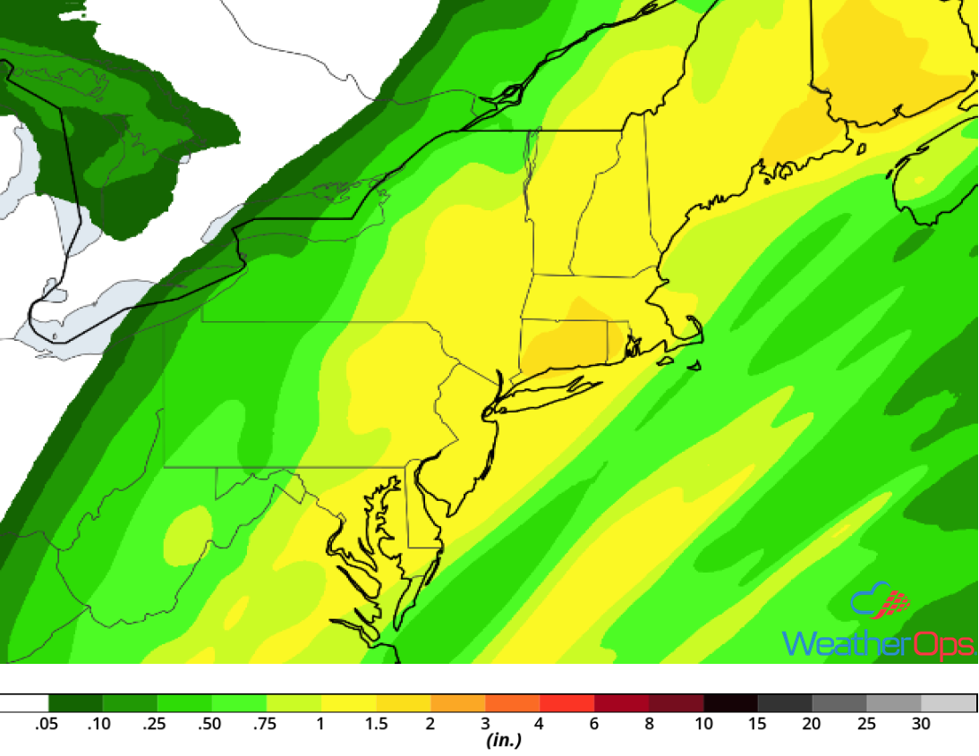 Rainfall Accumulation for Thursday, January 24, 2019