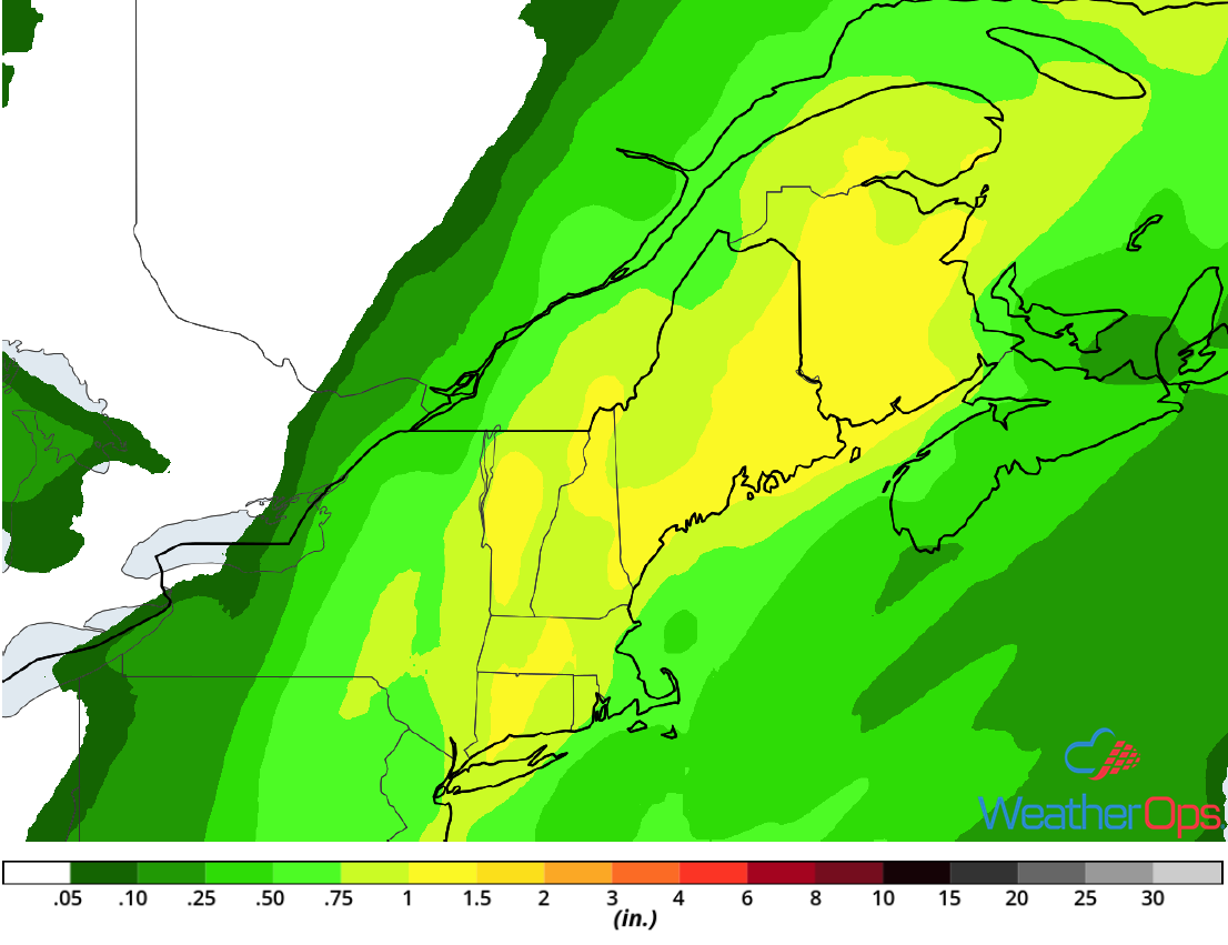 Rainfall Accumulation for Thursday, January 24, 2019