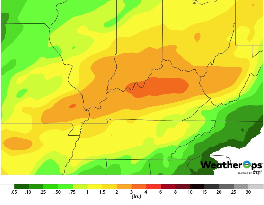 Rainfall Accumulation for February 6-7. 2019