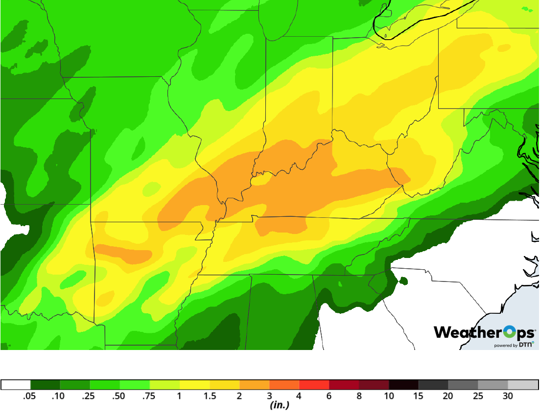 Rainfall Accumulation for February 6-7, 2019