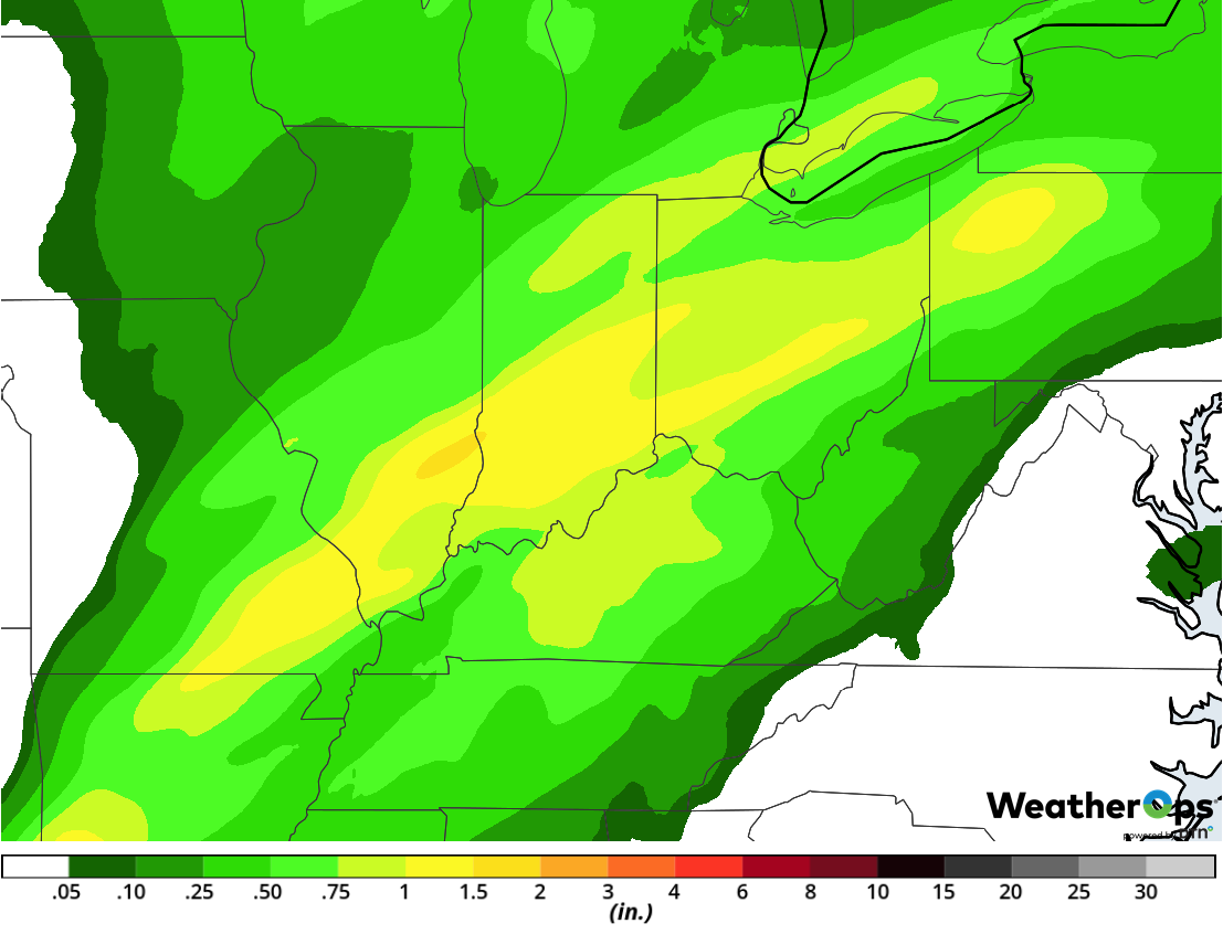 Rainfall Accumulation for Thursday, February 7, 2019