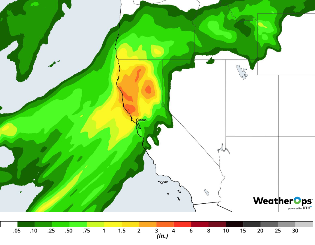 Rainfall Accumulation for Tuesday, February 26, 2019