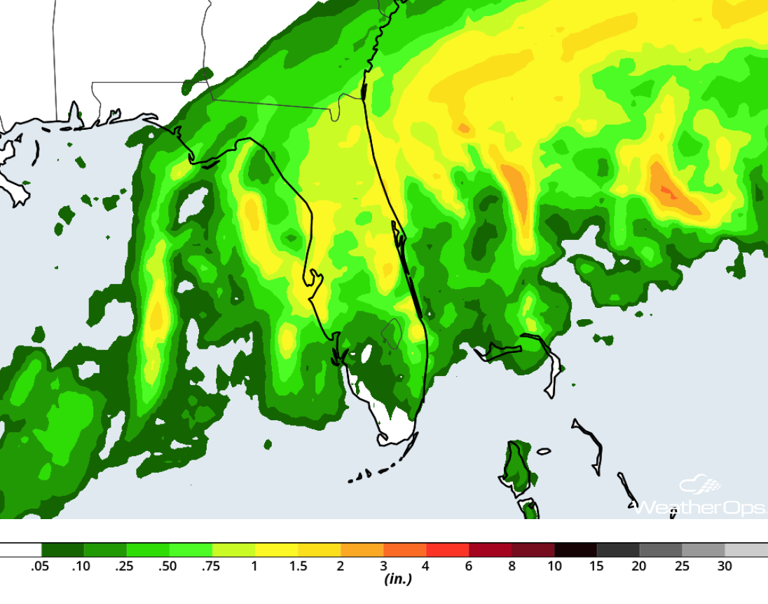 Rainfall Accumulation for Tuesday, April 110, 2018
