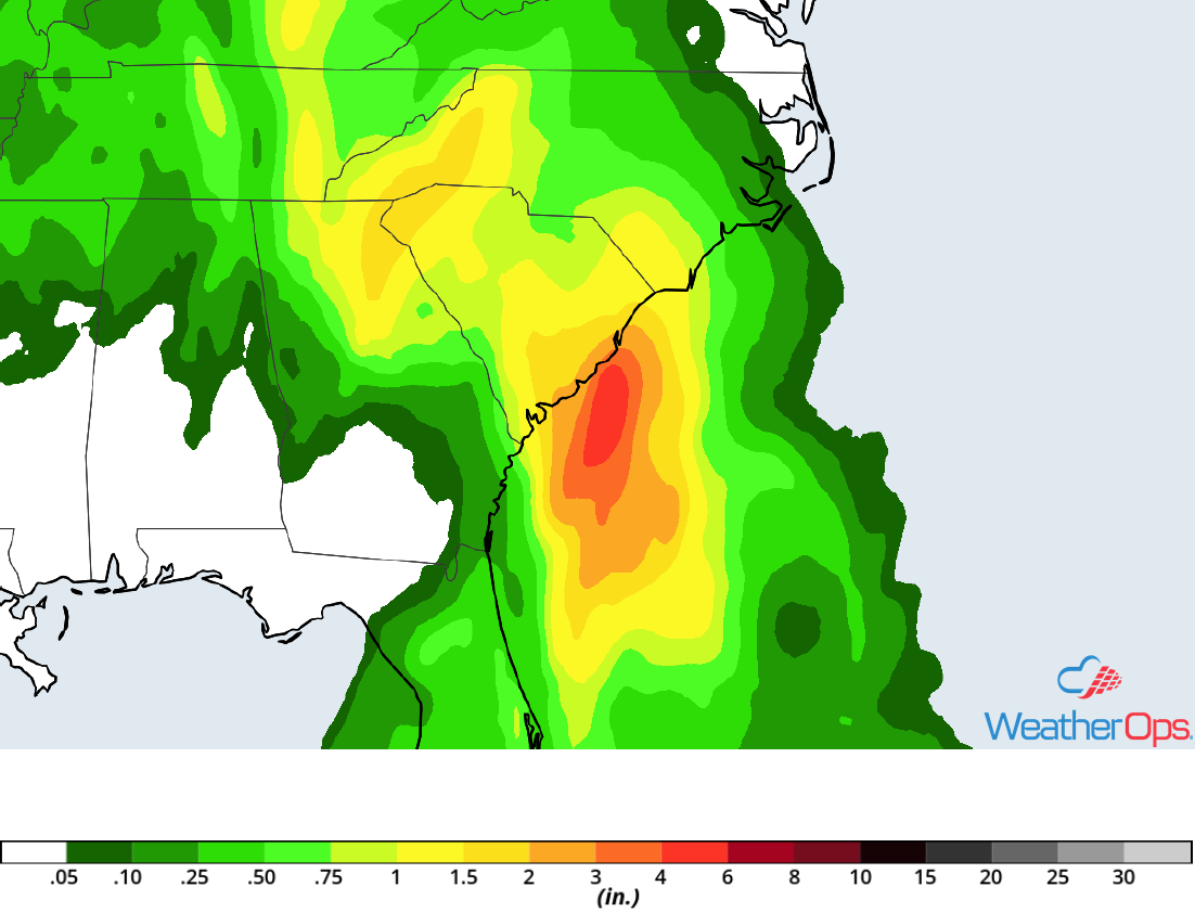 Rainfall Accumulation for Monday, April 23 2018
