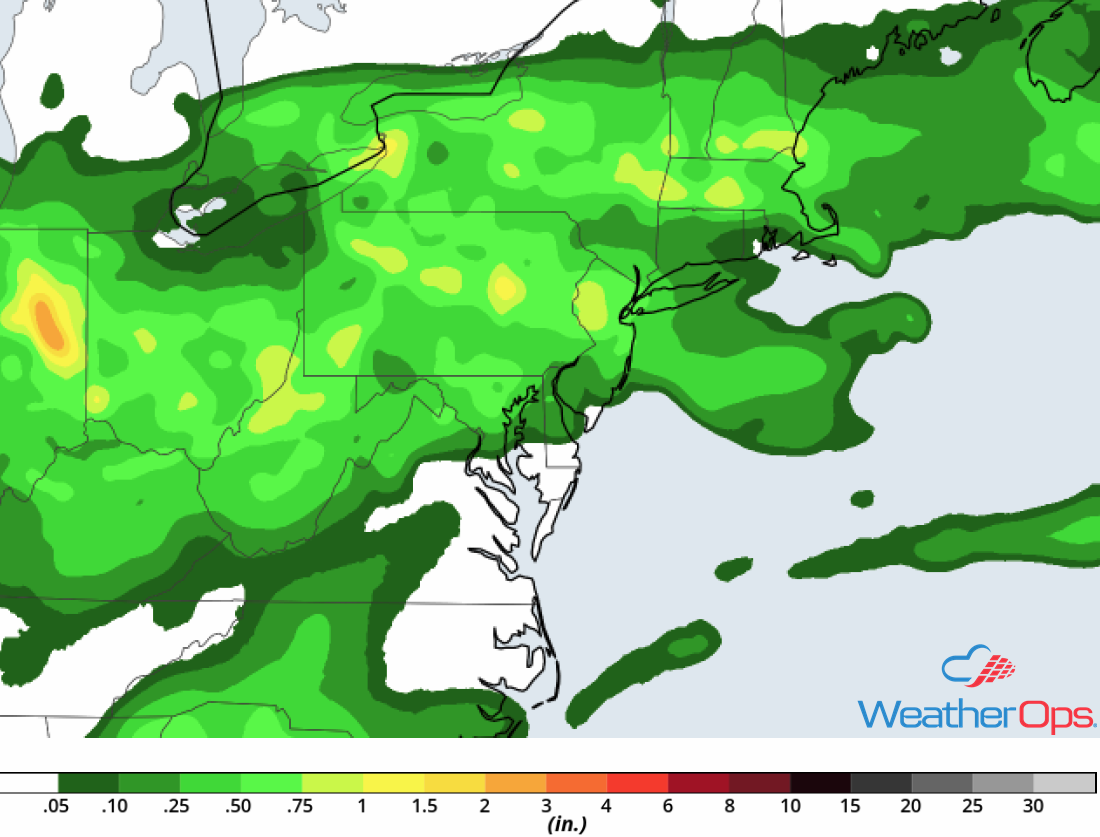 Rainfall Accumulation for Tuesday, May 15, 2018
