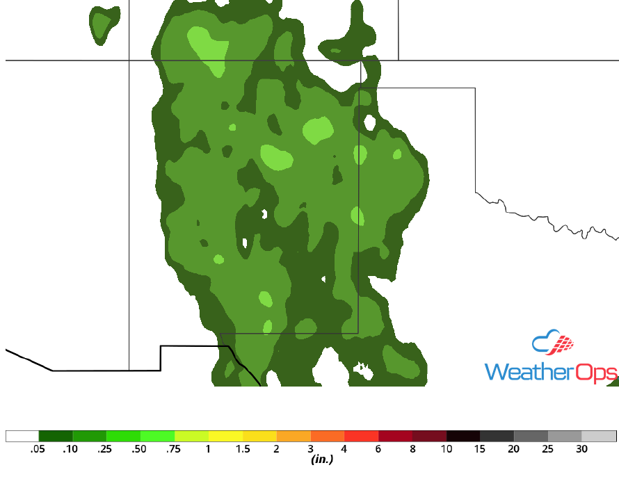 Rainfall Accumulation for Monday, May 12, 2018